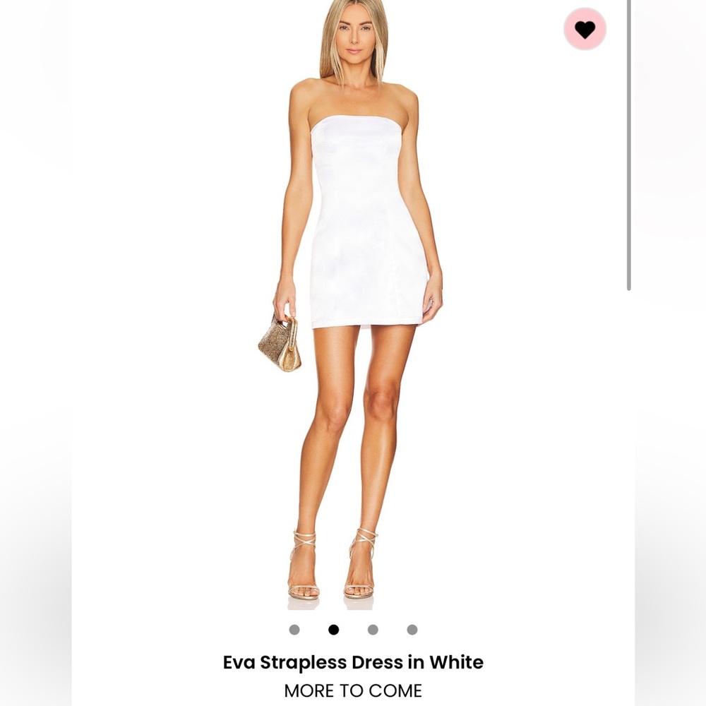 More to Come Eva Strapless Dress in White